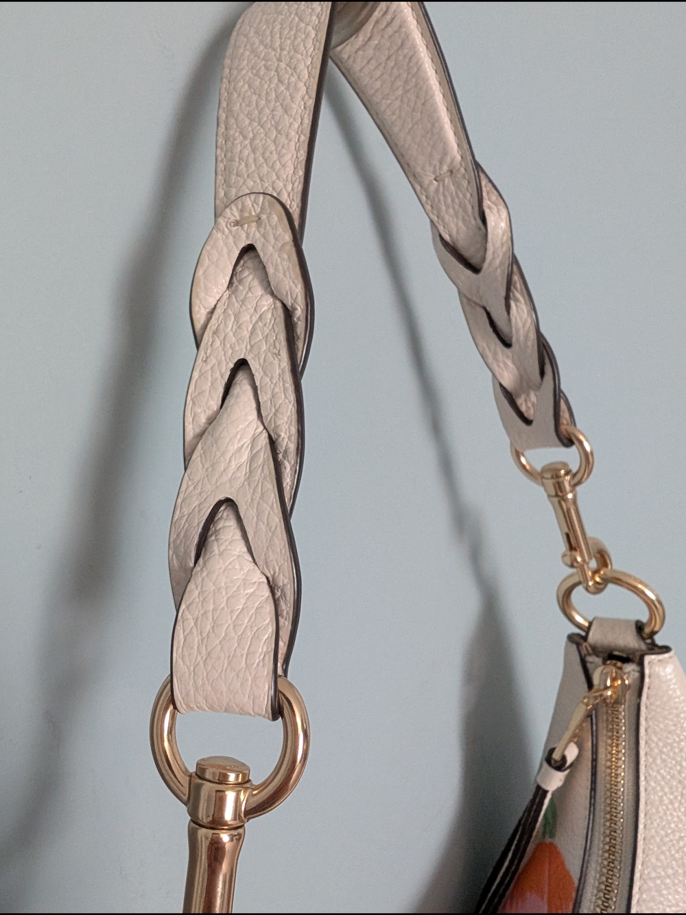 Coach Floral Print Pebbled Leather Hobo Bag in Light Pink - Picture 3 of 6